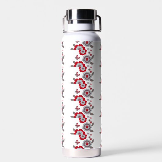 Elegante moderne chique bloem waterfles (Achterkant)