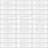 Elegante Moderne Chique Bruiloft Gast Namen Adres Sticker (Voorkant)