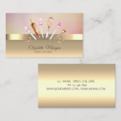 Elegante moderne chique gouden bakkerijgereedschap visitekaartje (Voorkant / Achterkant)