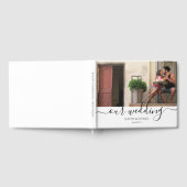 Elegante moderne chique handgeschreven foto bruilo gastenboek (Volledig)