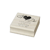 Elegante Moderne Chique Hart Wij Doen Citaat Trouw Rubberstempel (Stempel)