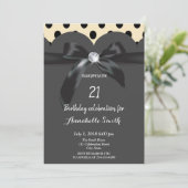 Elegante moderne chique lint Verjaardag Kaart (Staand voorkant)