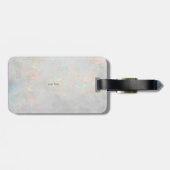 Elegante moderne cirkel goud, wit opaal bagagelabel (Achterkant horizontaal)