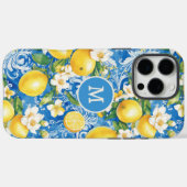 Elegante moderne citroen citrus monogram gepersona Case-Mate iPhone case (Achterkant (horizontaal))