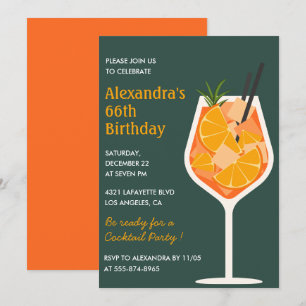 Elegante moderne cocktail uitnodigingen voor 66ste