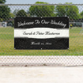 Elegante moderne Confetti gouden bruiloft banner (Insitu)