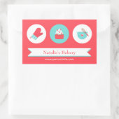 Elegante Moderne Cupcake Bakkerij Cafe Stickers (Tas)