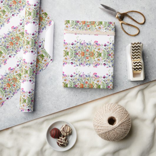 Elegante moderne dacie bloem cadeaupapier (Crafts)