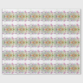 Elegante moderne dacie bloem cadeaupapier (Vlak)