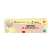Elegante moderne dacie bloem etiket (Voorkant)