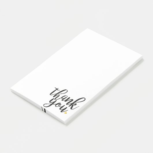 Elegante Moderne Dank Je Wel Gouden Hart Liefde Post-it® Notes (Schuin)