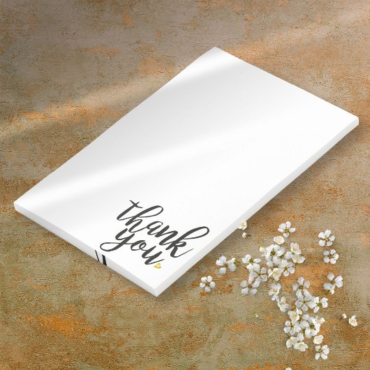 Elegante moderne dank je wel gouden liefdeshart post-it® notes