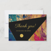 Elegante moderne dank u zakelijke klantnota bedankkaart (Voorkant)