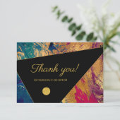 Elegante moderne dank u zakelijke klantnota bedankkaart (Staand voorkant)