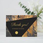 Elegante moderne dank u zakelijke klantnota bedankkaart (Staand voorkant)