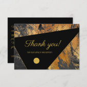 Elegante moderne dank u zakelijke klantnota bedankkaart (Voorkant / Achterkant)