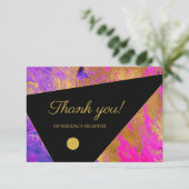Elegante moderne dank u zakelijke klantnota bedankkaart (Staand voorkant)