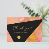 Elegante moderne dank u zakelijke klantnota bedankkaart (Staand voorkant)