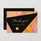 Elegante moderne dank u zakelijke klantnota bedankkaart (Voorkant / Achterkant)