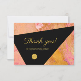 Elegante moderne dank u zakelijke klantnota bedankkaart