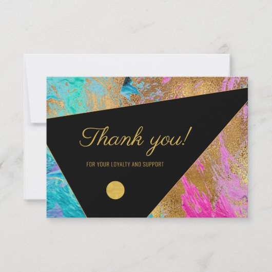 Elegante moderne dank u zakelijke klantnota bedankkaart (Voorkant)