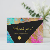 Elegante moderne dank u zakelijke klantnota bedankkaart (Staand voorkant)