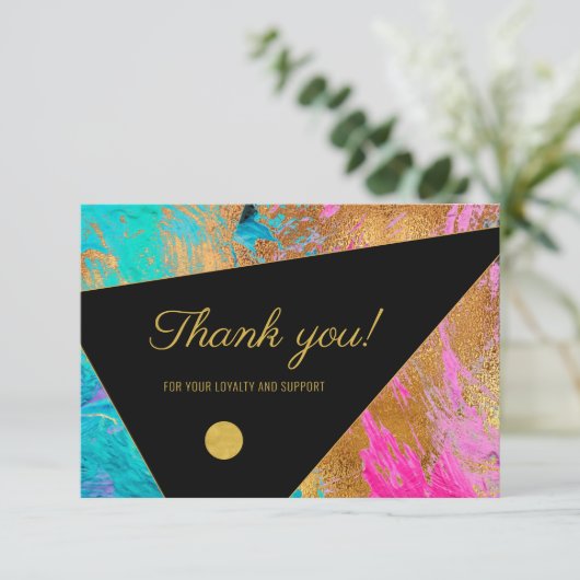 Elegante moderne dank u zakelijke klantnota bedankkaart (Staand voorkant)