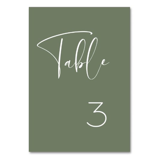 Elegante & moderne Dark sage groene bruiloft Kaart (Achterkant)