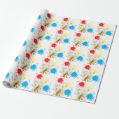 Elegante moderne dazie bloem cadeaupapier (Uitgerold)