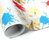 Elegante moderne dazie bloem cadeaupapier (Rol Hoek)