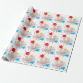 Elegante moderne dazie bloem cadeaupapier (Uitgerold)