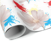 Elegante moderne dazie bloem cadeaupapier (Rol Hoek)