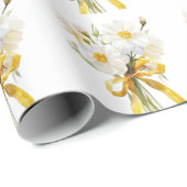 Elegante moderne dazie bloem cadeaupapier (Rol Hoek)