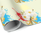 Elegante moderne dazie bloem cadeaupapier (Rol Hoek)