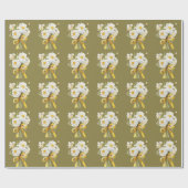 Elegante moderne dazie bloem cadeaupapier (Vlak)