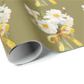Elegante moderne dazie bloem cadeaupapier (Rol Hoek)