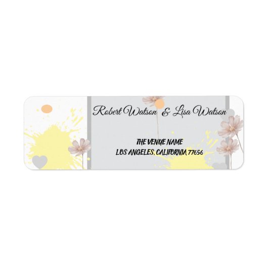 Elegante moderne dazie bloem etiket (Voorkant)