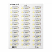 Elegante moderne dazie bloem etiket (Full Sheet)