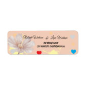 Elegante moderne dazie bloem etiket (Voorkant)
