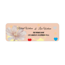 Elegante moderne dazie bloem etiket