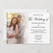 elegante moderne de fotouitnodiging van de de dag notitiekaartje (Voorkant)