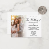 elegante moderne de fotouitnodiging van de de dag  notitiekaartje (Voorkant / Achterkant in situ)