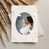 Elegante moderne delicate bloemen Moederdagkaart Kaart