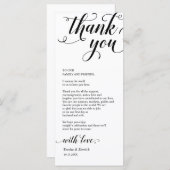 Elegante moderne diner plaats instelling dank u ka programmakaart (Voorkant / Achterkant)