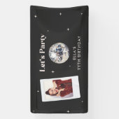 Elegante moderne Disco Bal Verjaardag Spandoek (Verticaal)