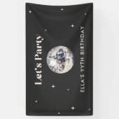 Elegante moderne Disco Bal Verjaardag Spandoek (Verticaal)