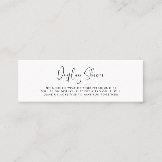 Elegante & Moderne Display douchekaart Mini Visitekaartje (Voorkant)