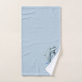 Elegante moderne dolfijn en script op wonderbaarli bad handdoek (Handdoek)