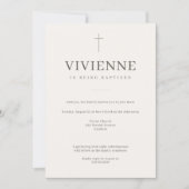 Elegante Moderne Doop Kaart (Voorkant)