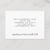 Elegante moderne Doula foto Visitekaartje (Achterkant)